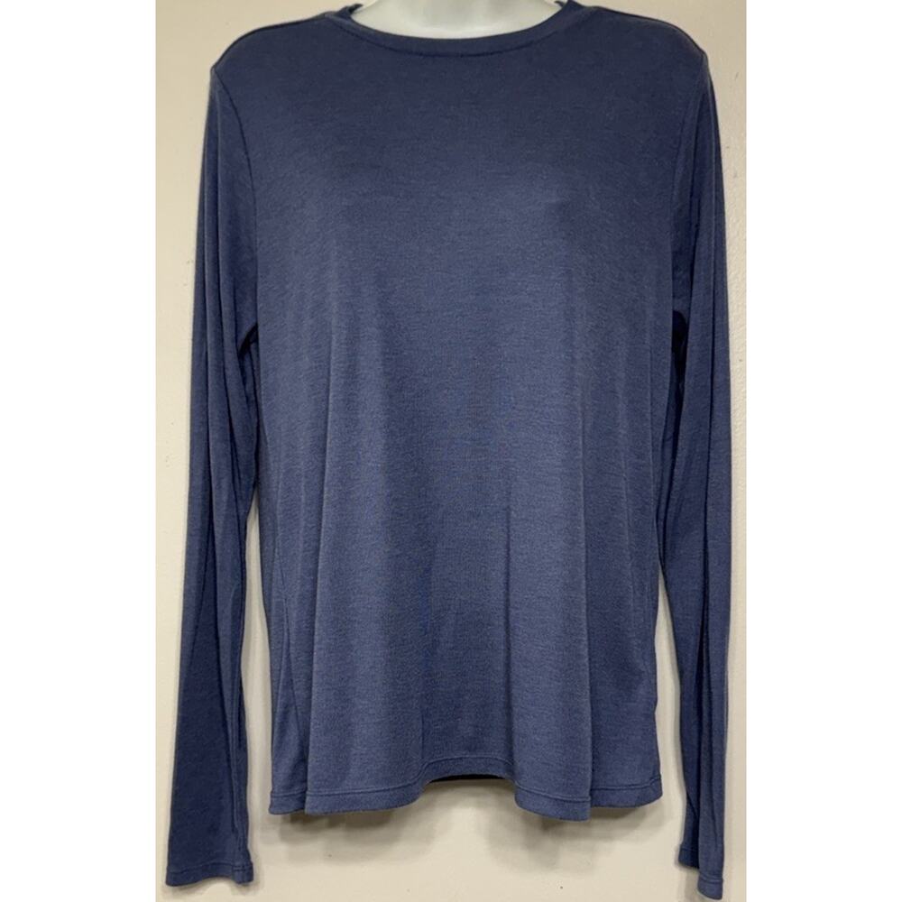 Marmot Switchback Women’s Long Sleeve T-Shirt Tee Blue Size Large Crew Neck